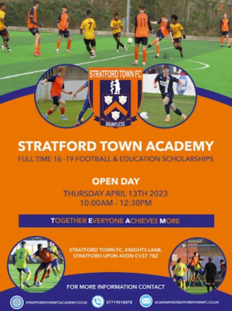 Stratford Town FC Academy, 13th April 2023 Academy Trials